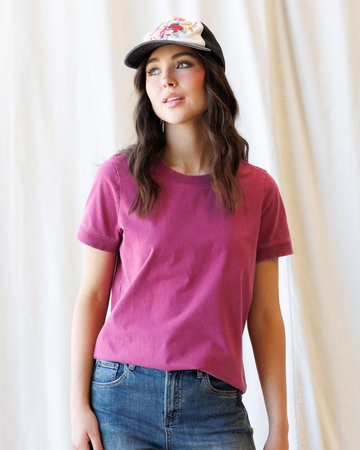 Washed Boxy Crew Neck Tee