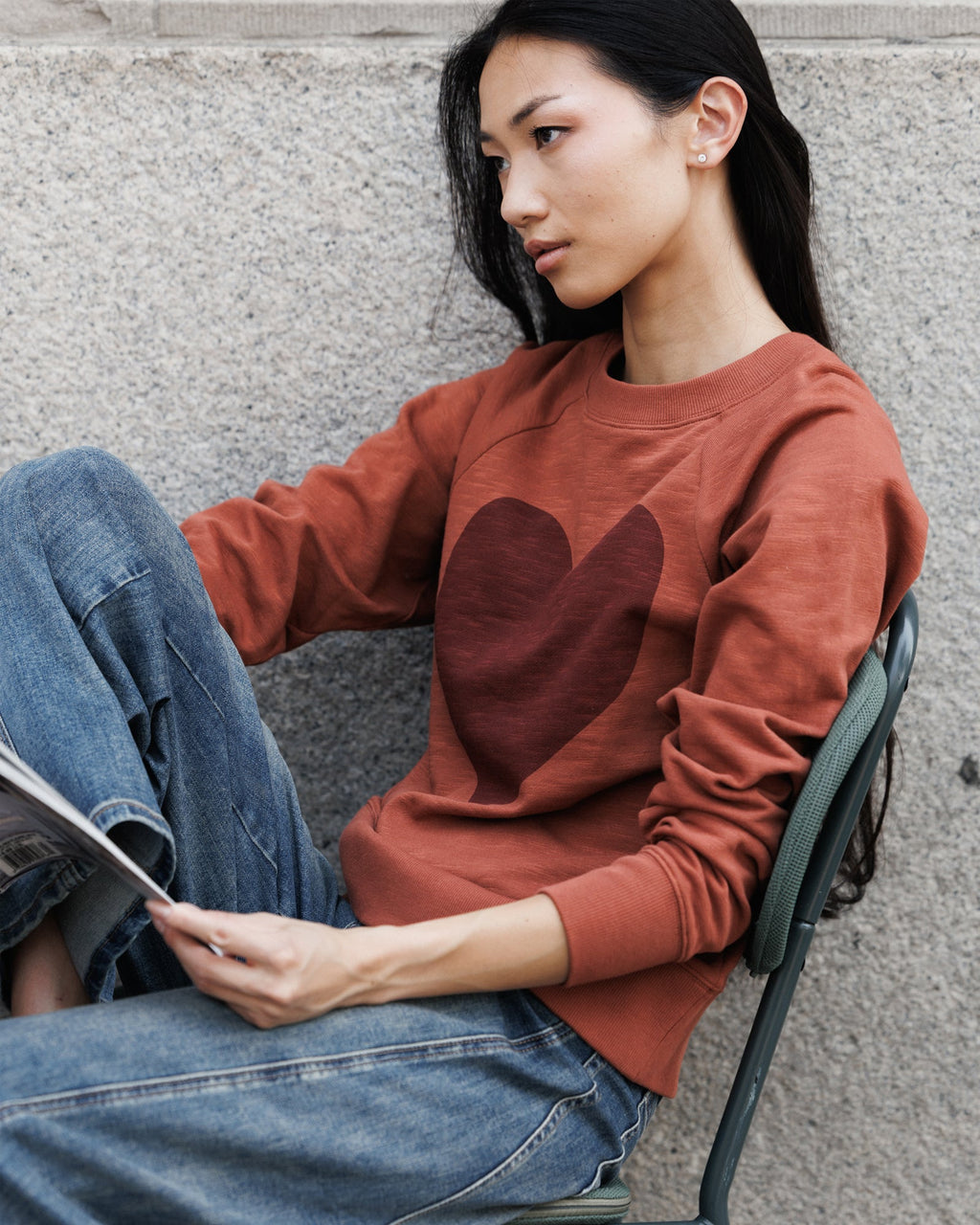 Old School Heart Graphic Sweatshirt