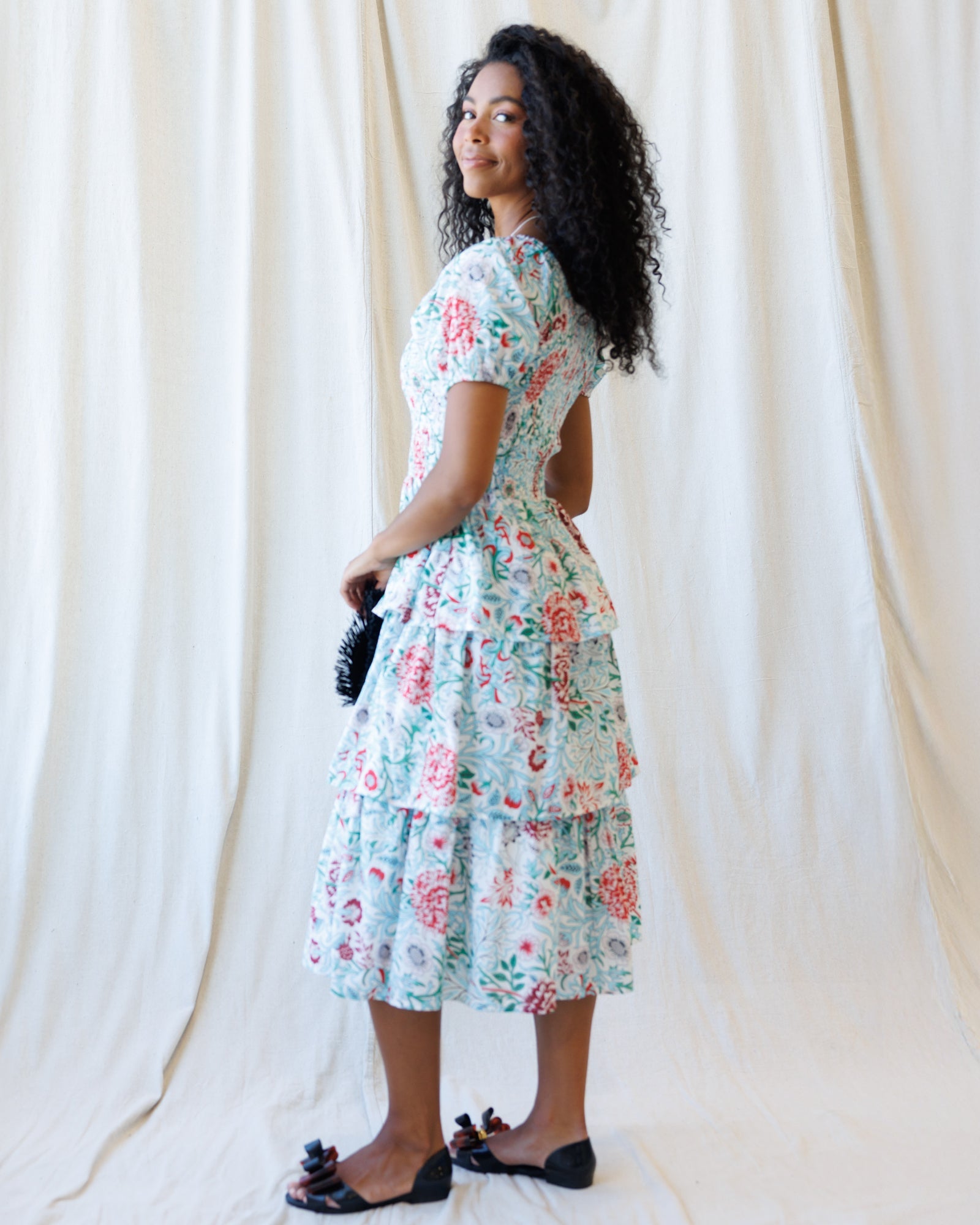 Layered Floral Dress