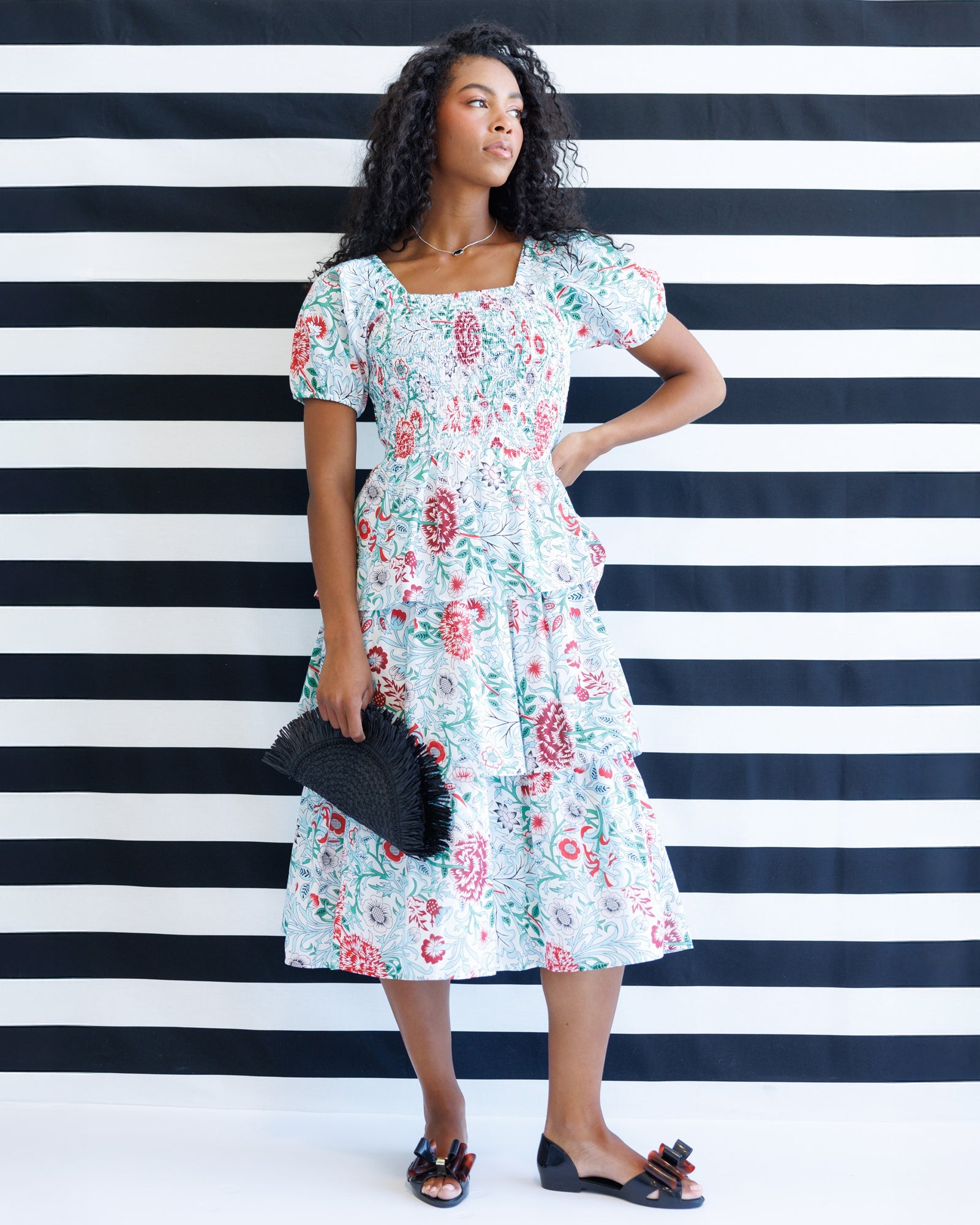 Layered Floral Dress