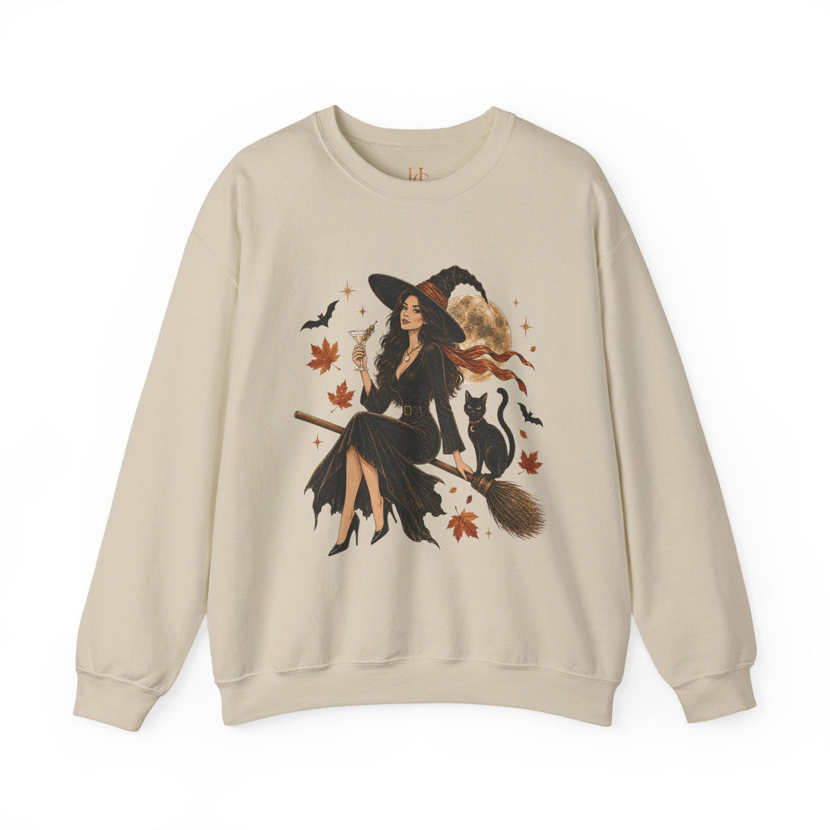 Midnight Martini Witch Graphic Unisex Crewneck Sweatshirt