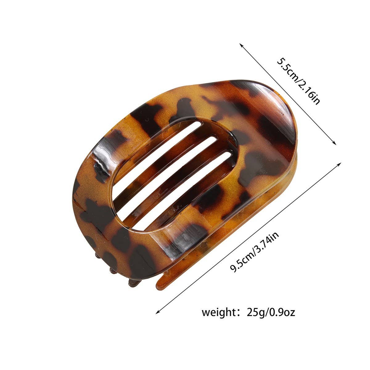 Oval Matte Hair Claw Clip — Strong Grip