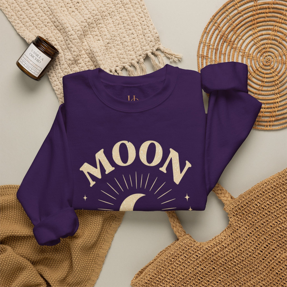 Moon Tribe Celestial Graphic Unisex Crewneck Sweatshirt