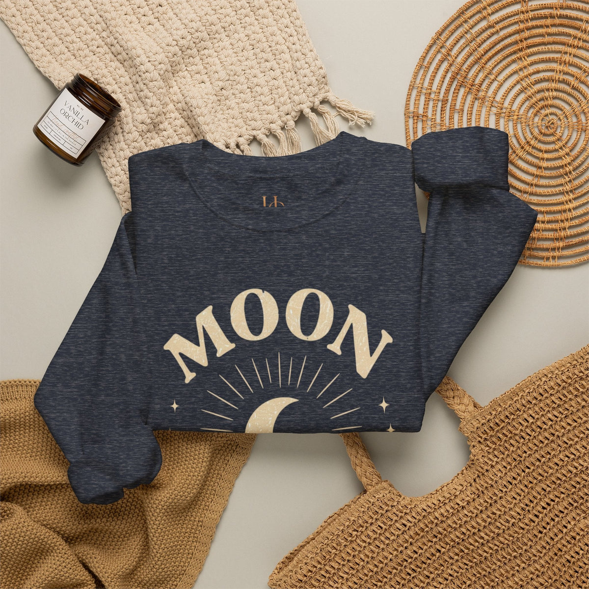 Moon Tribe Celestial Graphic Unisex Crewneck Sweatshirt