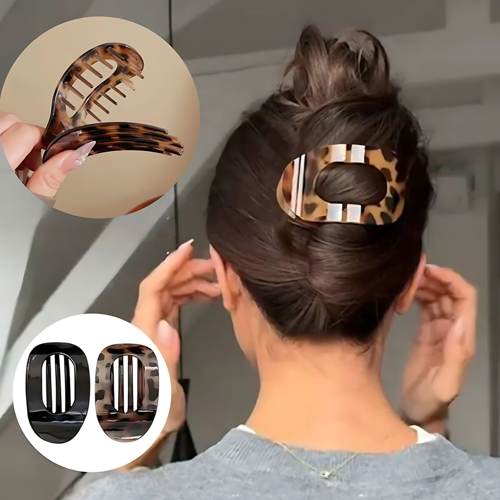 Oval Matte Hair Claw Clip — Strong Grip