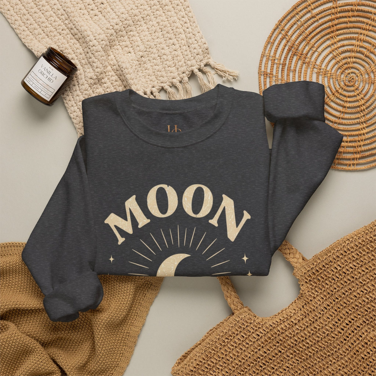 Moon Tribe Celestial Graphic Unisex Crewneck Sweatshirt