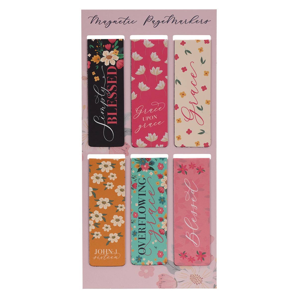 Overflowing Grace Magnetic Bookmark Set — Set of 6