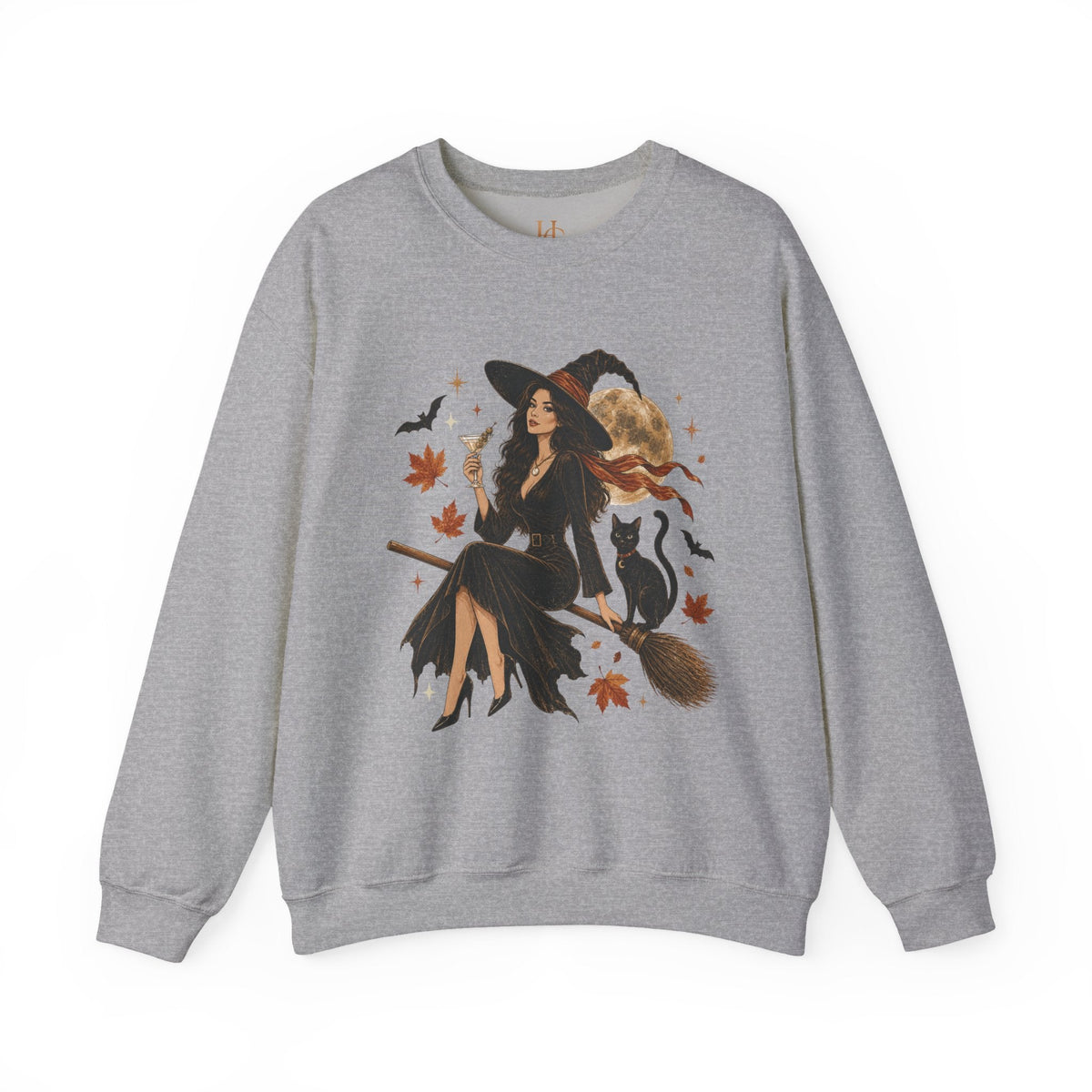 Midnight Martini Witch Graphic Unisex Crewneck Sweatshirt