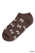 Ribbon Bow Print Low-Cut Socks — 6-Pack