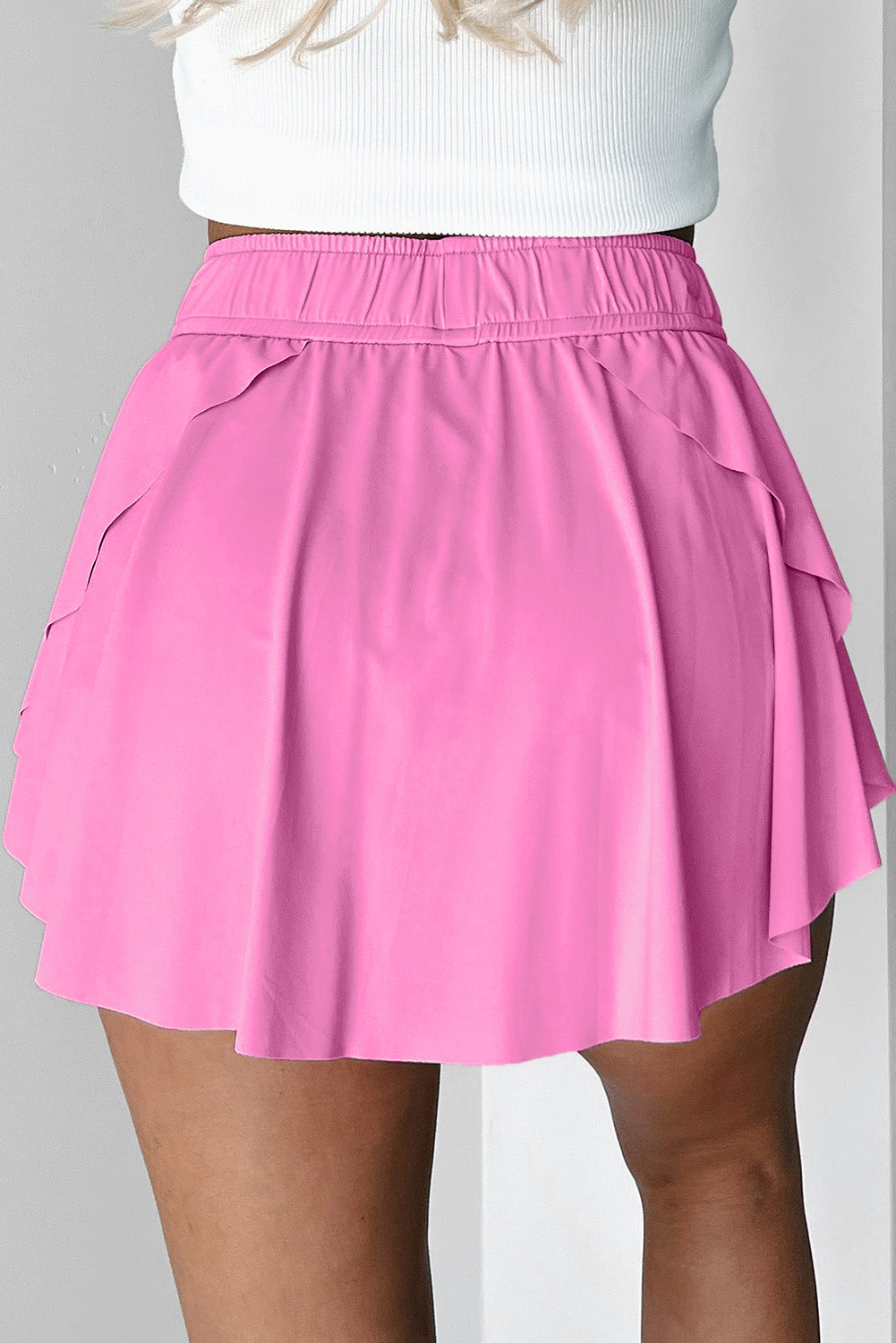 Active High-Waist Tennis Skorts with Built-In Lining