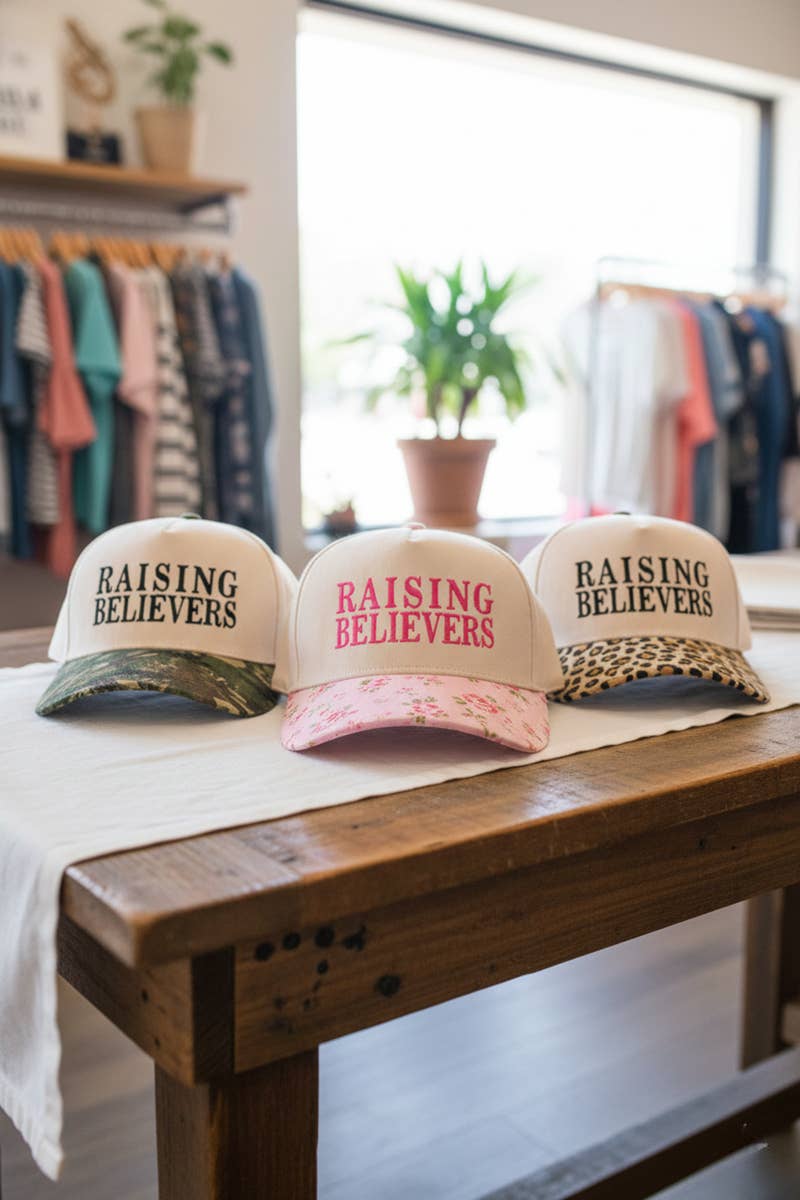 "Raising Believers" Two-Tone Cotton Cap