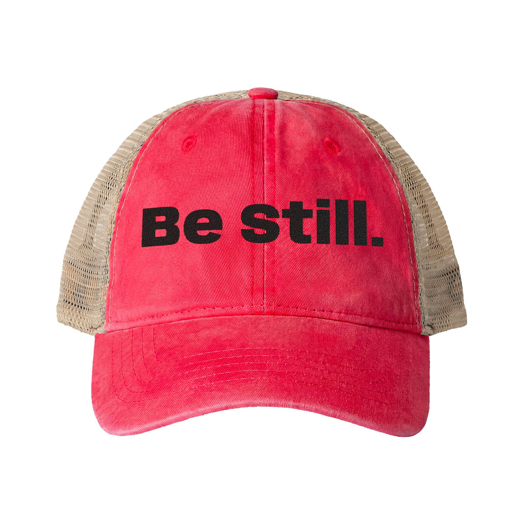 Be Still. Women's Washed Mesh-Back Cap