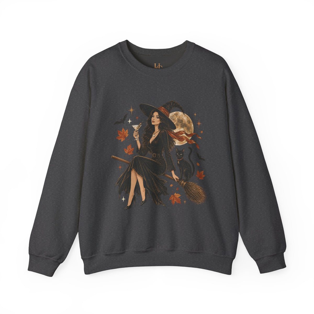 Midnight Martini Witch Graphic Unisex Crewneck Sweatshirt
