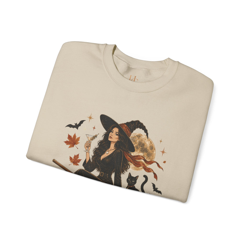 Midnight Martini Witch Graphic Unisex Crewneck Sweatshirt