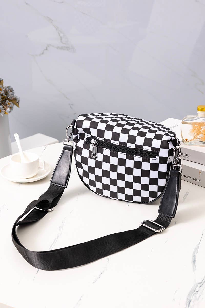 Double Zip Crescent Sling Bag