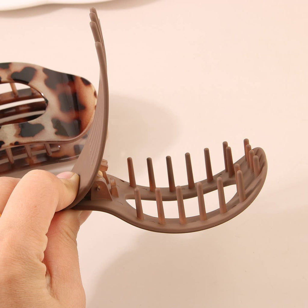 Oval Matte Hair Claw Clip — Strong Grip