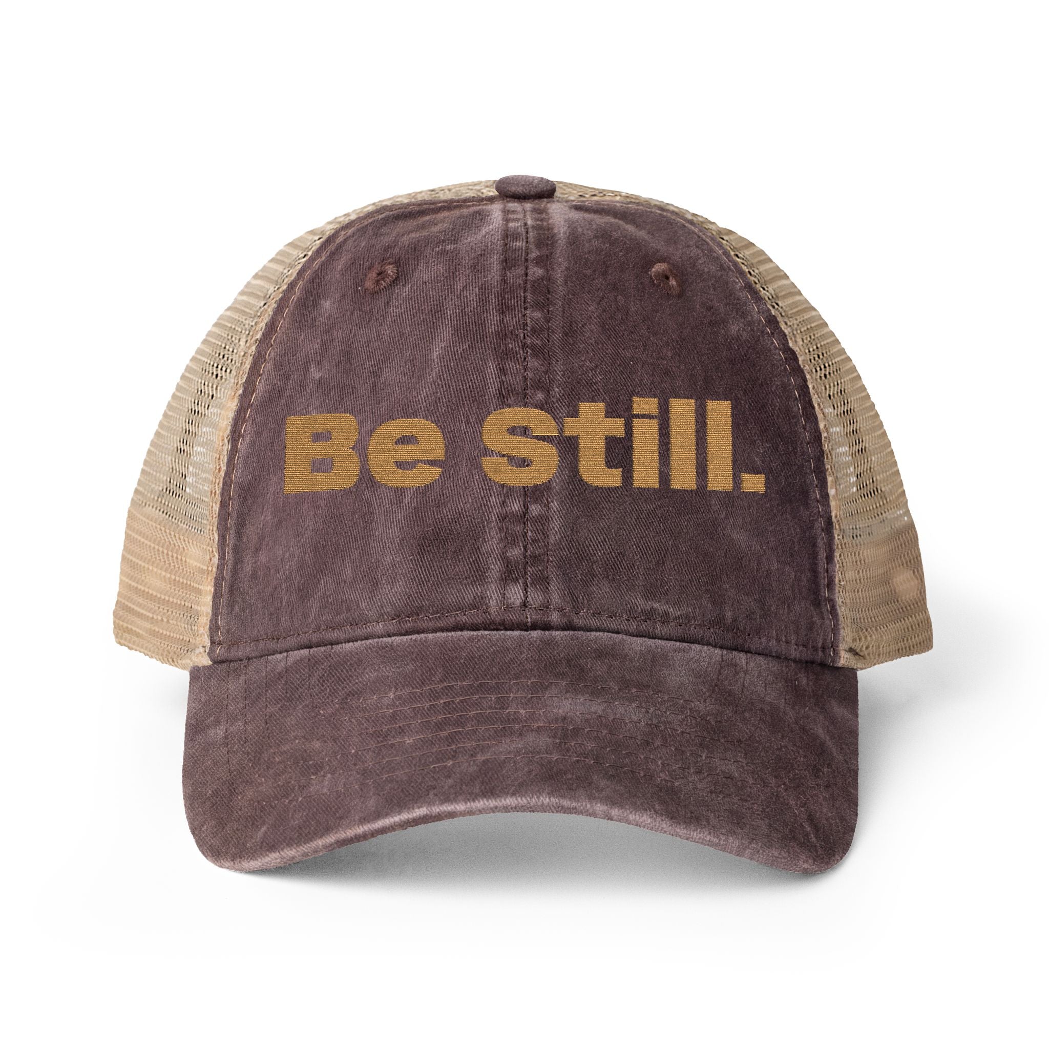 Be Still. Women's Washed Mesh-Back Cap