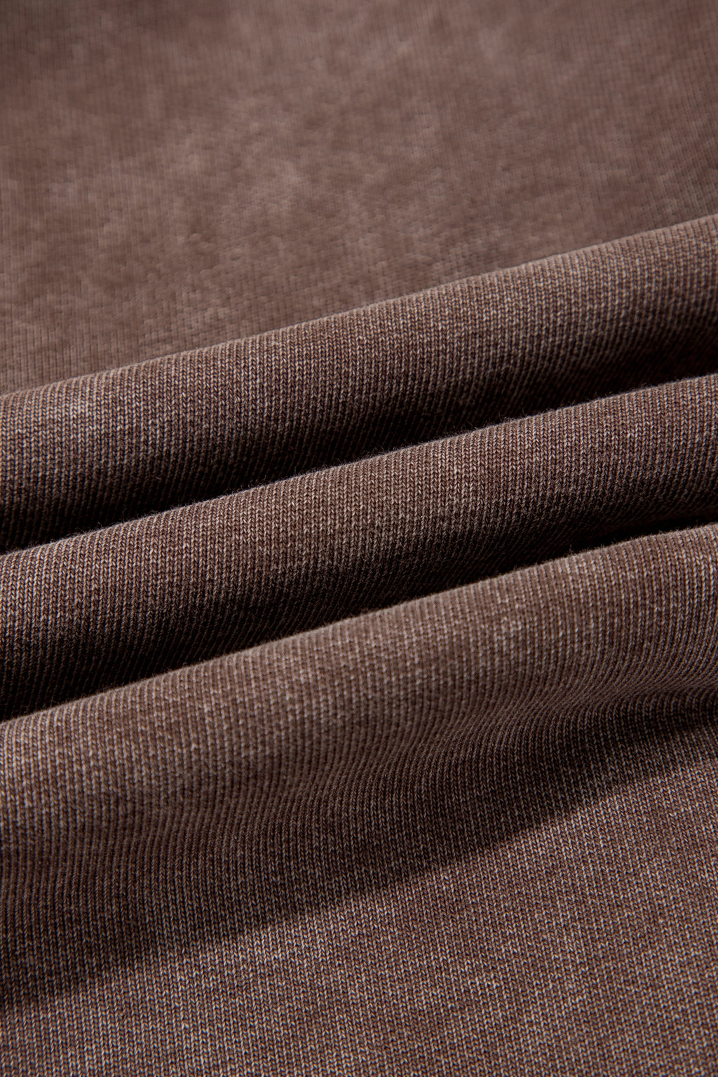 Coffee Mineral-Wash Cotton Barrel Pants with Pockets