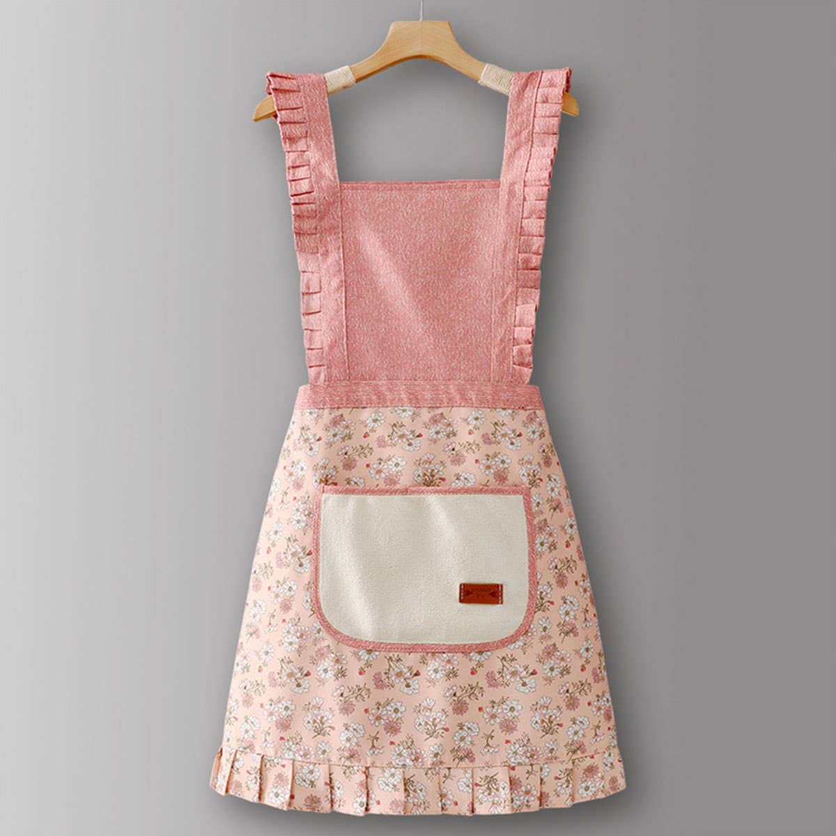 Floral Cotton Apron for Women with Adjustable Straps