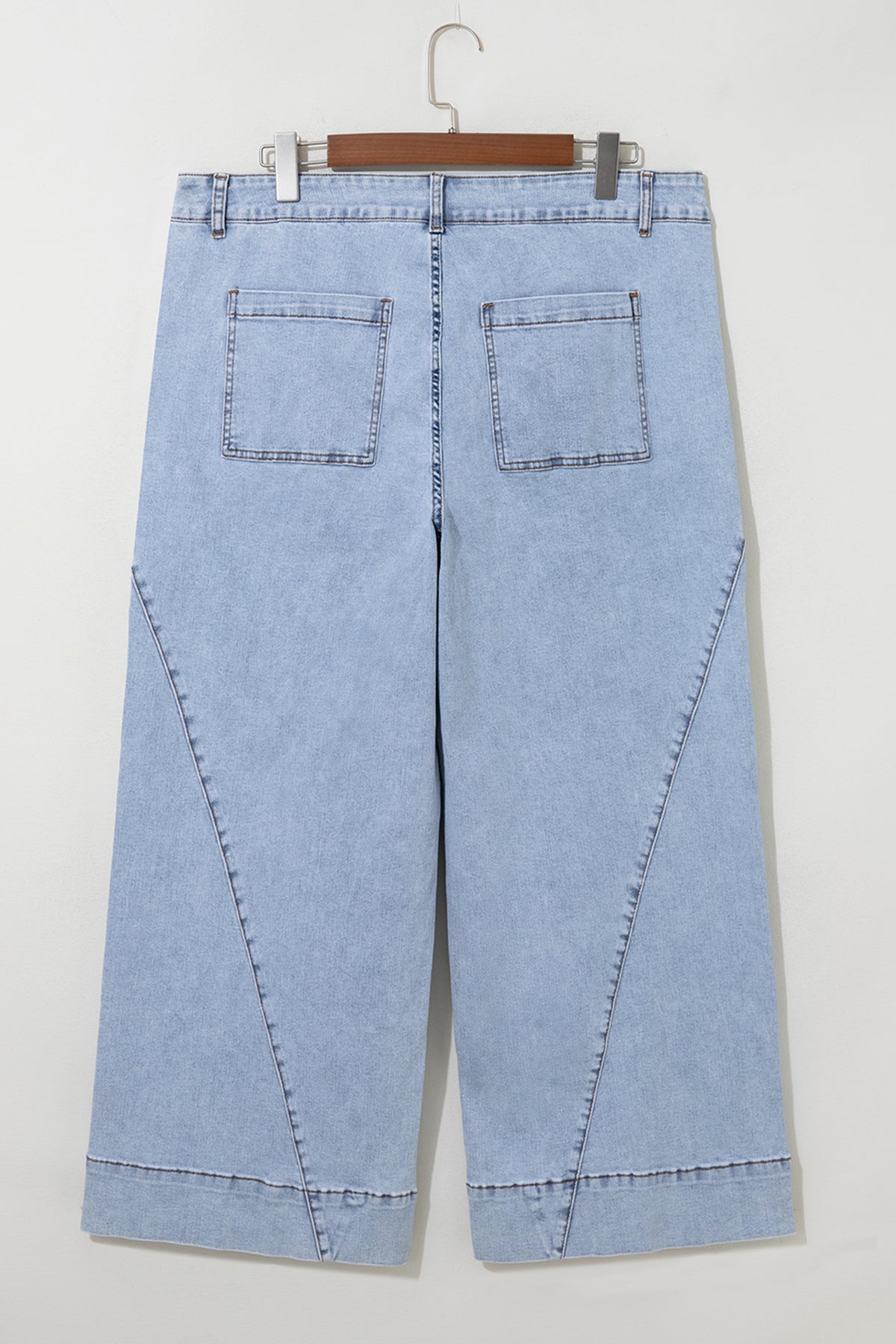 Beau Blue Plus-Size Panel-Seam Loose-Fit Jeans