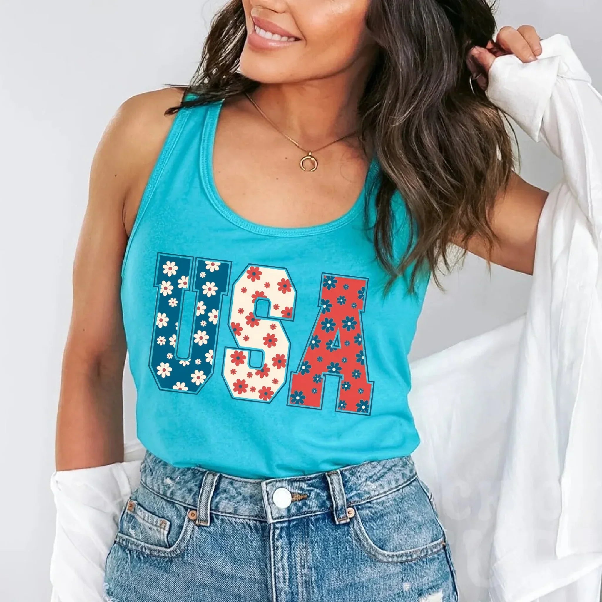 USA Floral T-Shirt