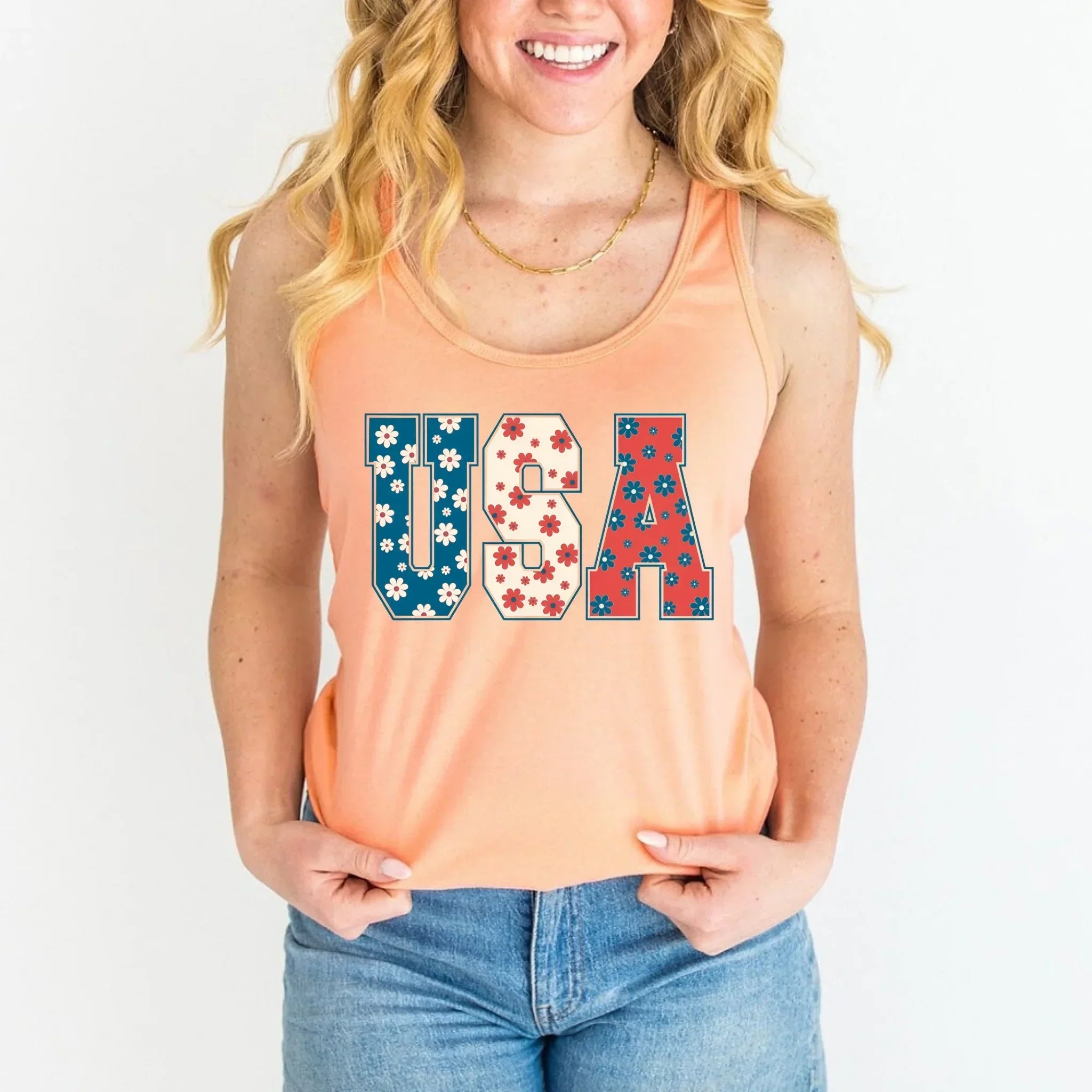 USA Floral T-Shirt
