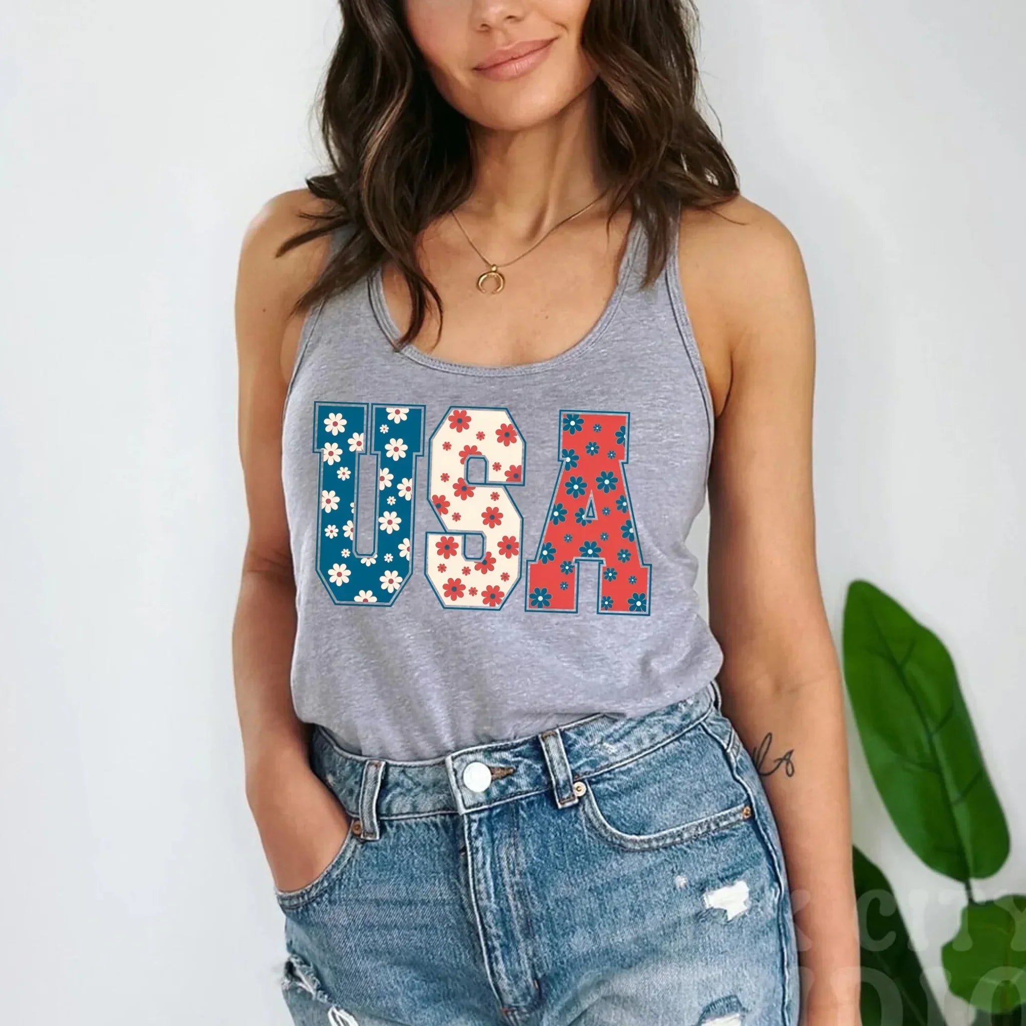 USA Floral T-Shirt