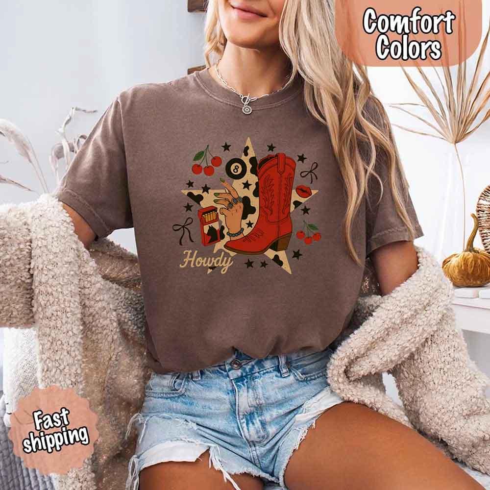 Howdy Cowgirl Star Collage Tee