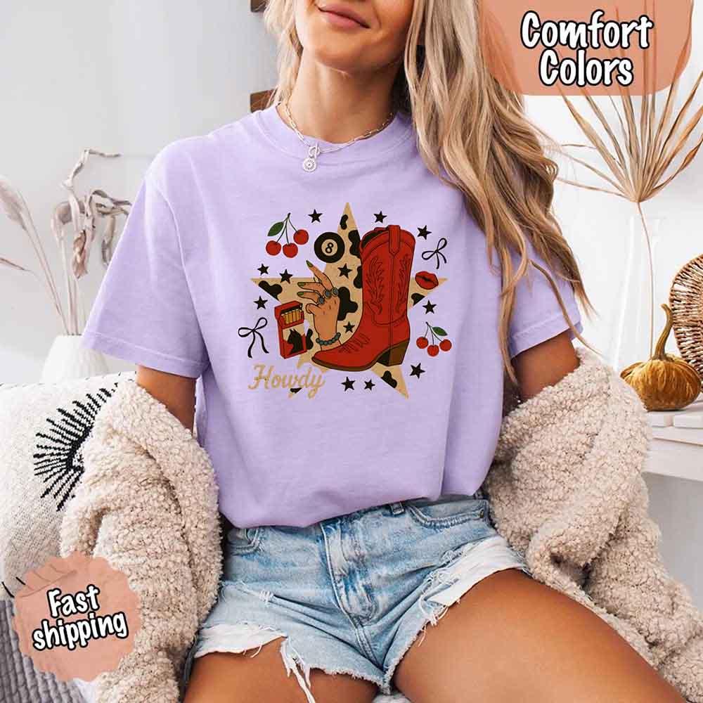 Howdy Cowgirl Star Collage Tee