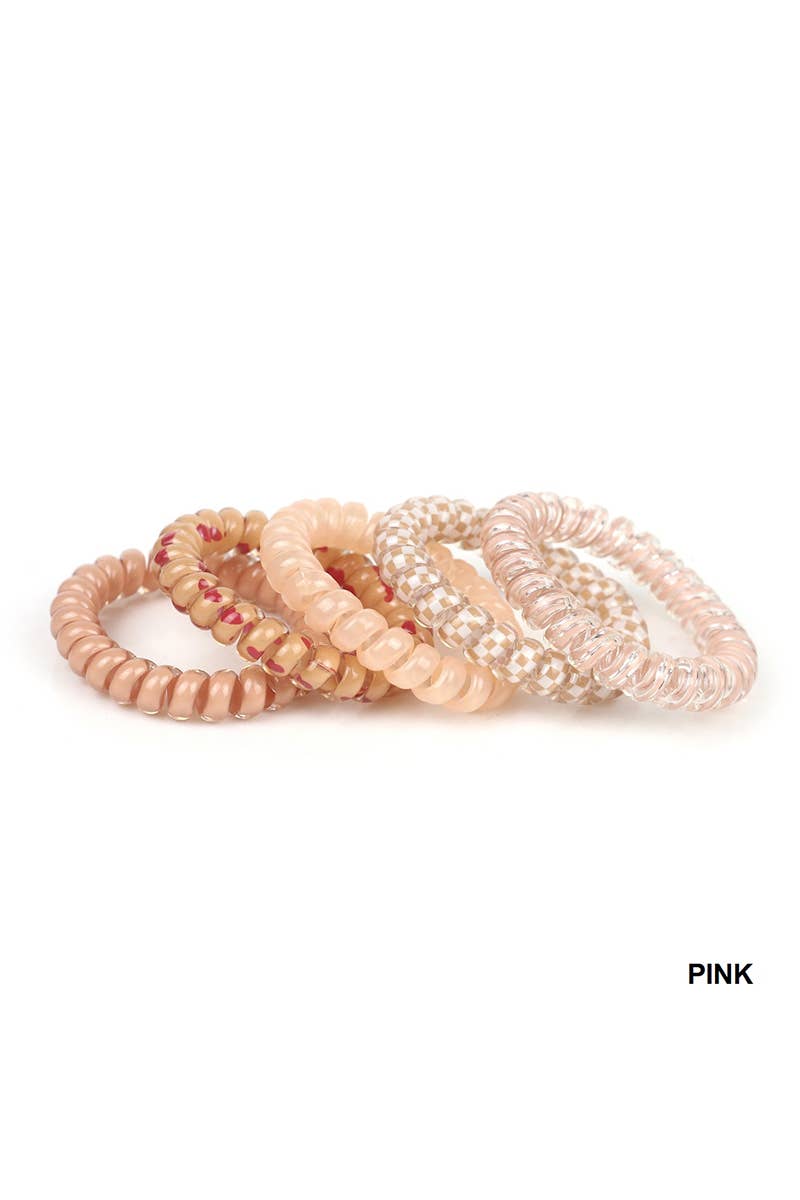 Spiral Coil Hair Ties — Assorted Prints