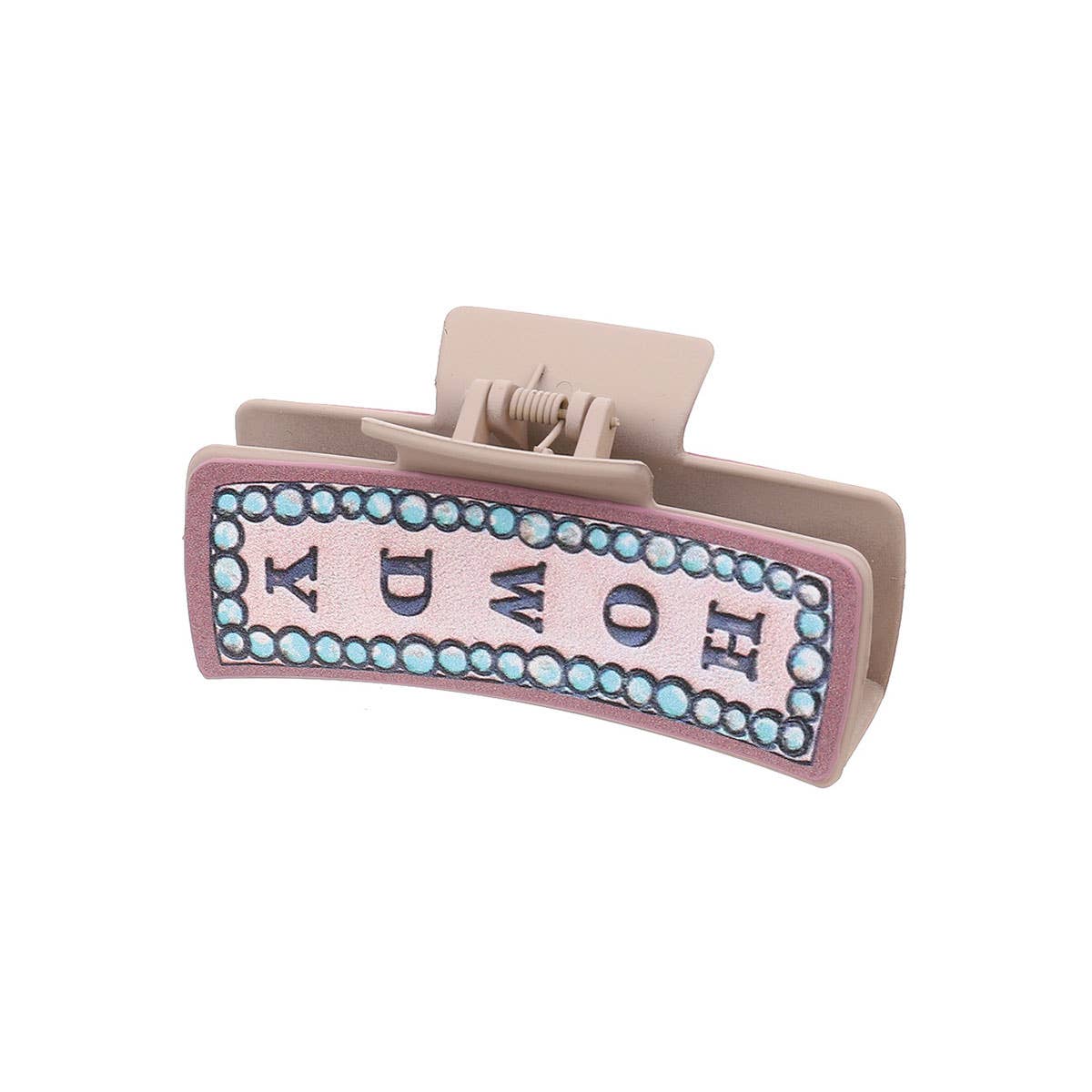 Cactus & Sunflower Faux Leather Hair Claw — Cowgirl Style