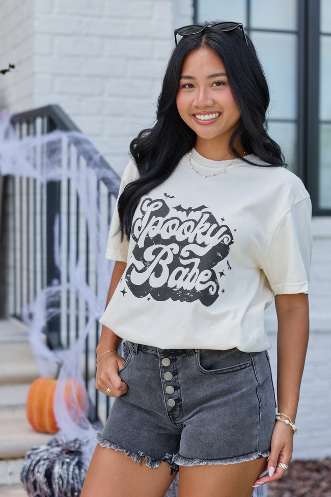 Spooky Babe Ivory Graphic Tee