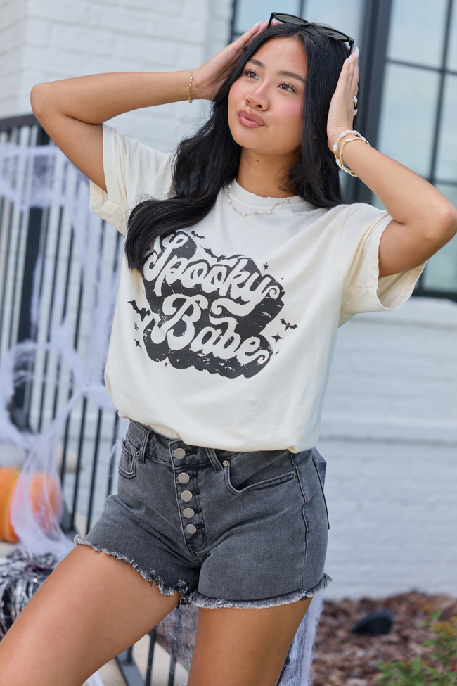 Spooky Babe Ivory Graphic Tee
