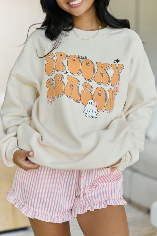 Spooky Season Cream Graphic Sweatshirt