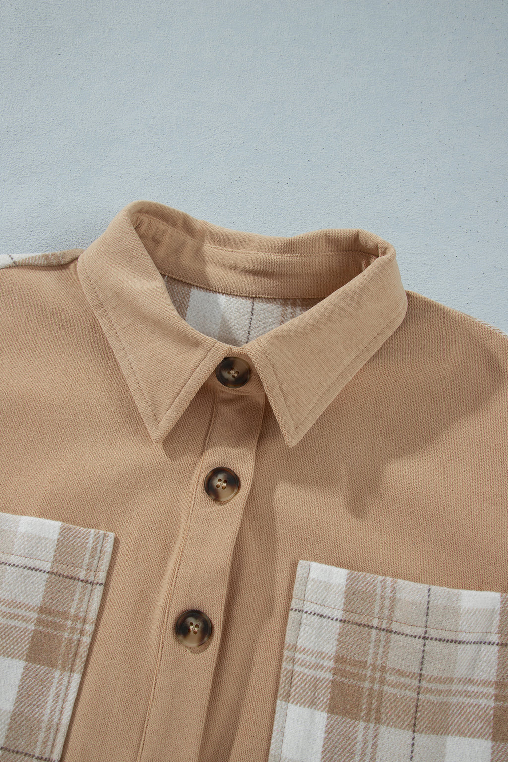 Multicolor Plaid Relaxed Button-Up Shacket