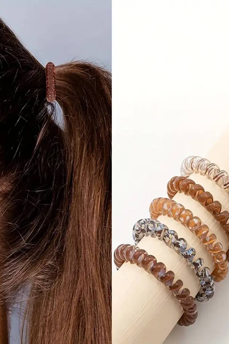Spiral Coil Hair Ties — Assorted Prints
