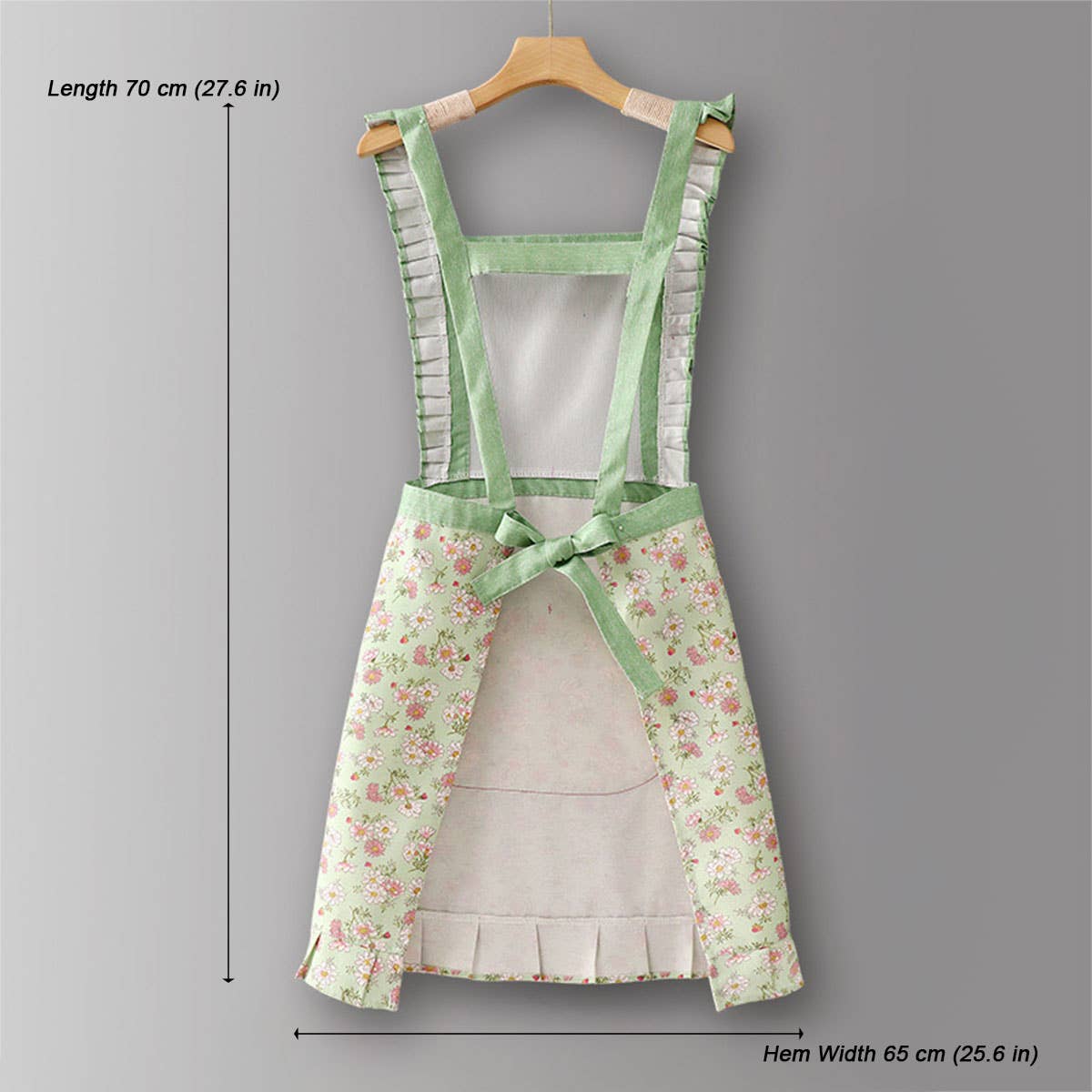 Floral Cotton Apron for Women with Adjustable Straps