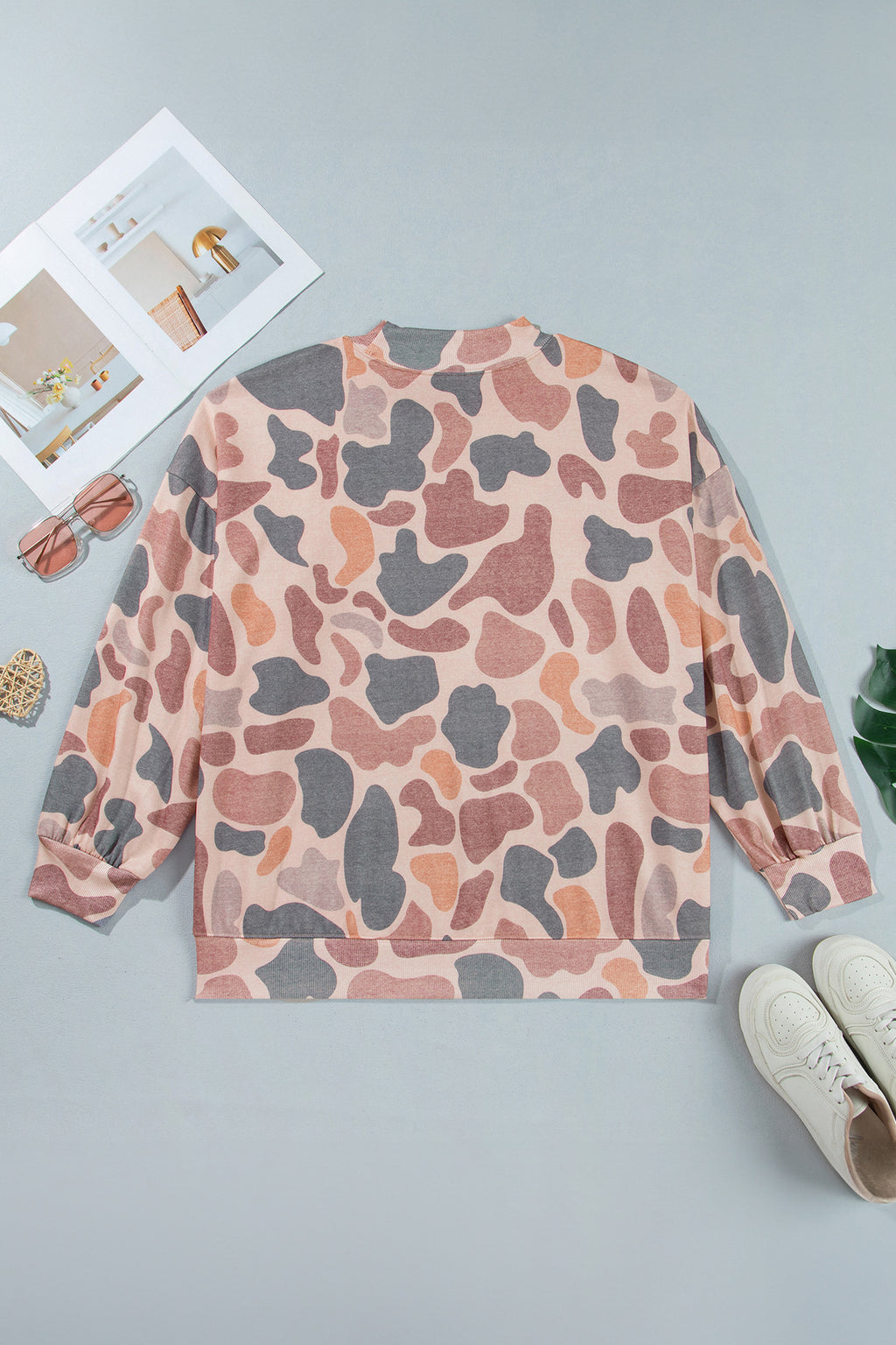 Plus-Size Camo HOWDY Crewneck Sweatshirt