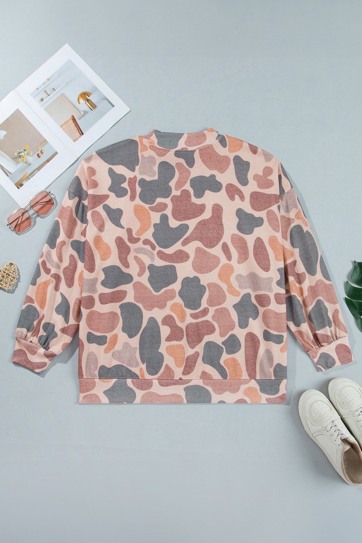 Plus-Size Camo HOWDY Crewneck Sweatshirt