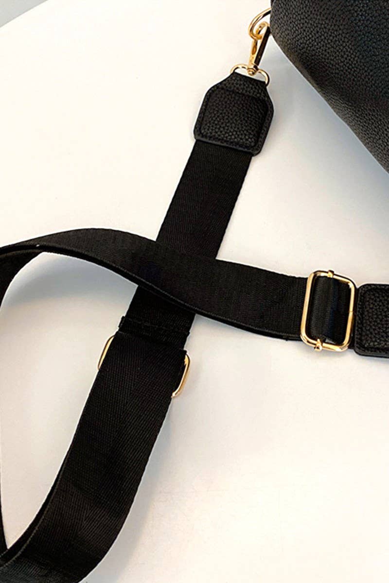 Vegan Leather Multi-Pocket Crossbody Bag