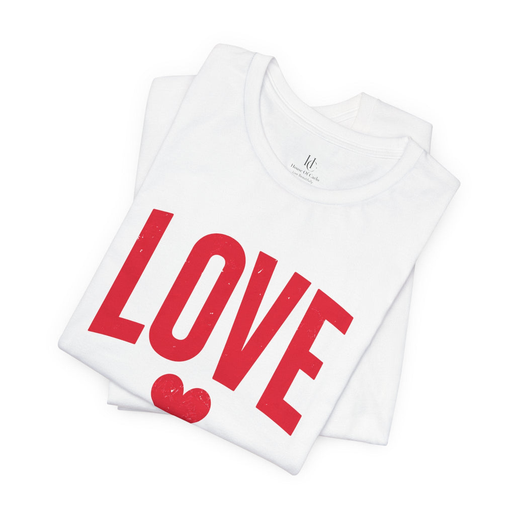 LOVE Heart Graphic Tee – Valentine’s Day Red Love T-Shirt