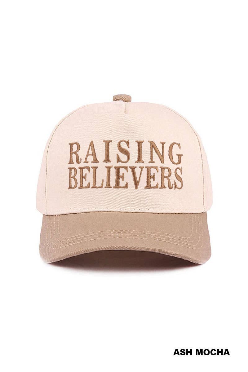 "Raising Believers" Two-Tone Cotton Cap
