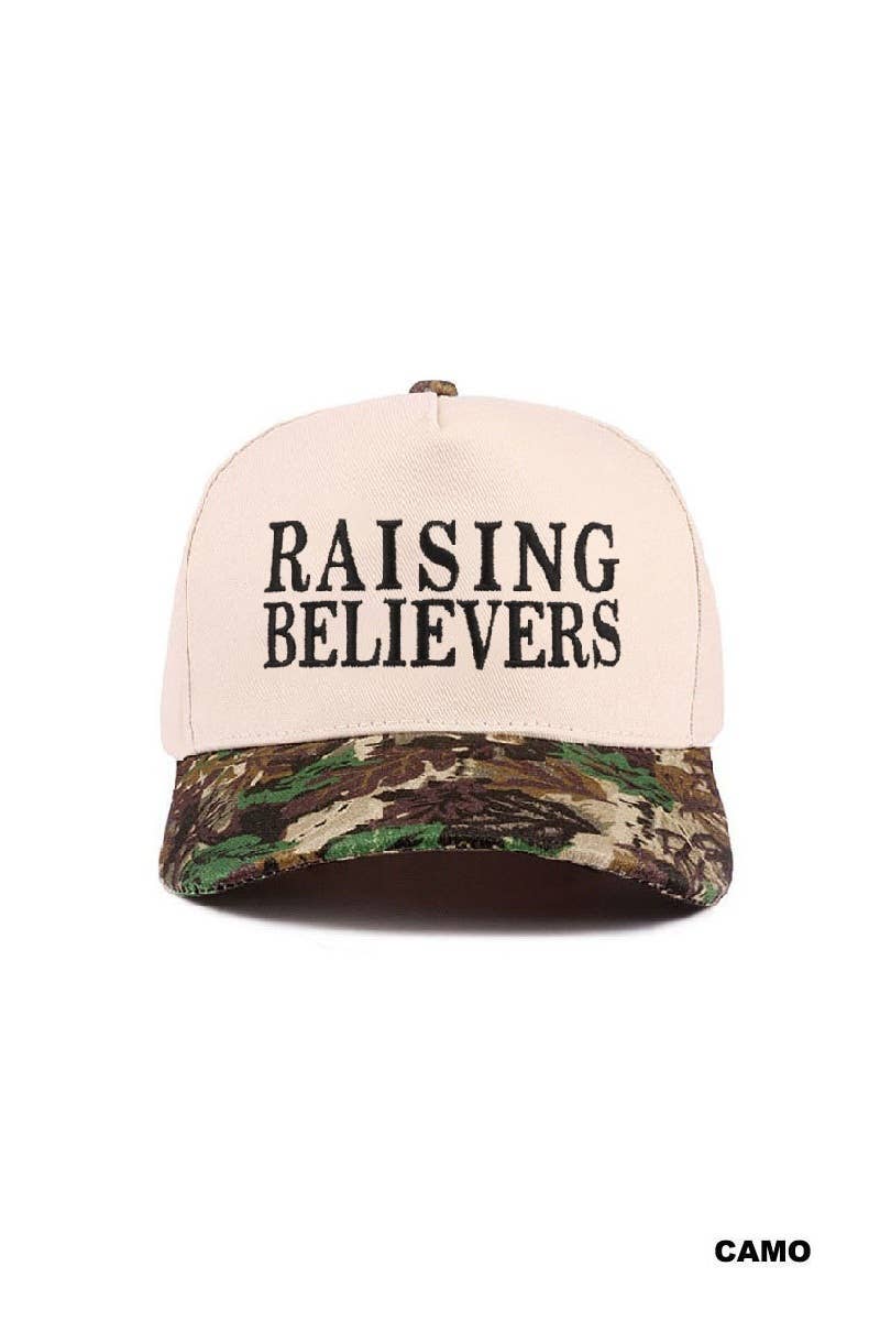"Raising Believers" Two-Tone Cotton Cap