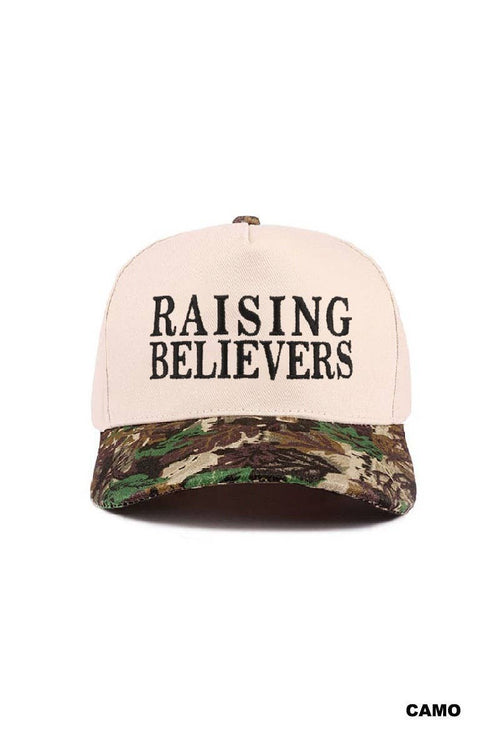"Raising Believers" Two-Tone Cotton Cap