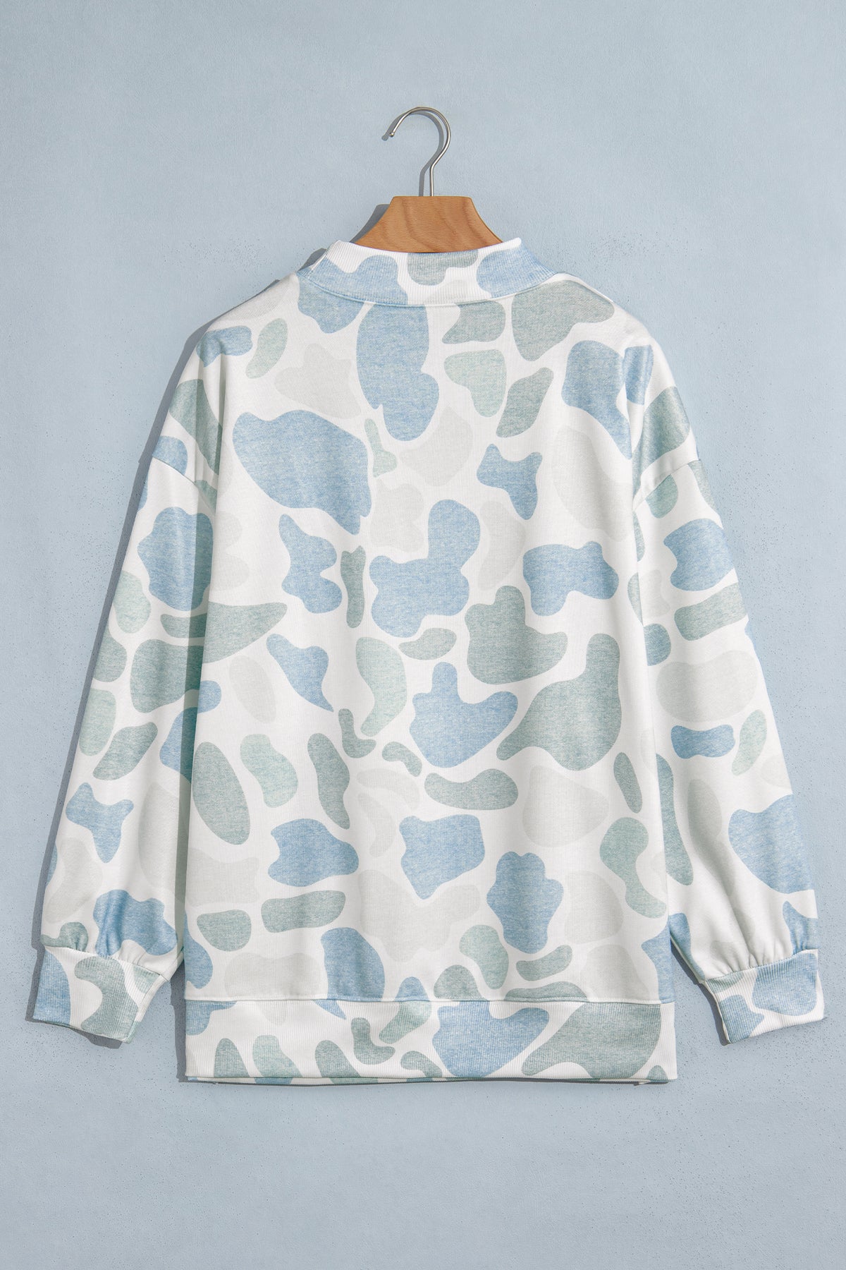 Camo HOWDY Mock-Neck Relaxed Tunic Sweatshirt