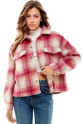 Vibrant Aura Pink Plaid Shacket