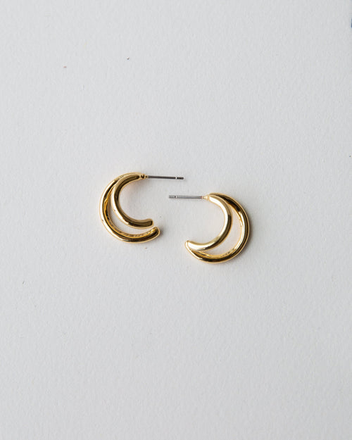 14K Gold-Plated Double Hoop Earrings