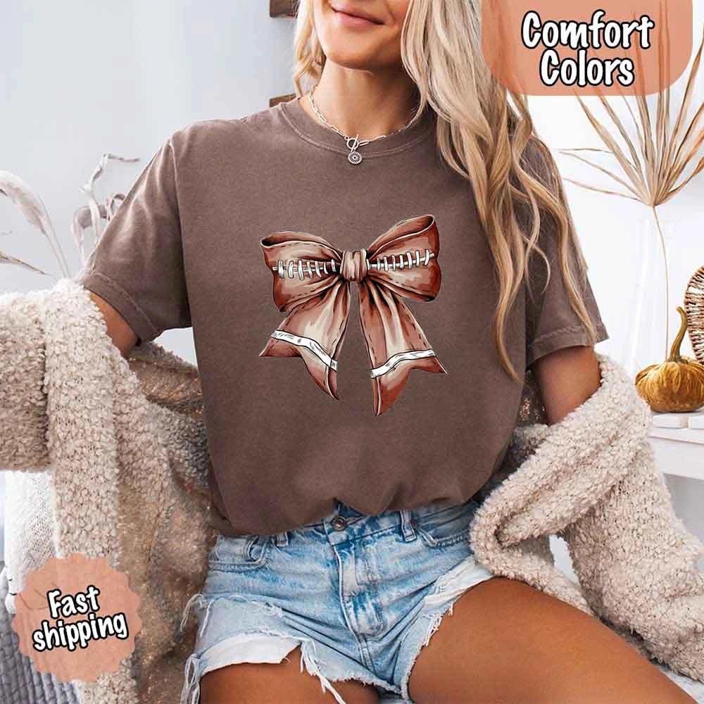 Vintage Football Bow T-Shirt