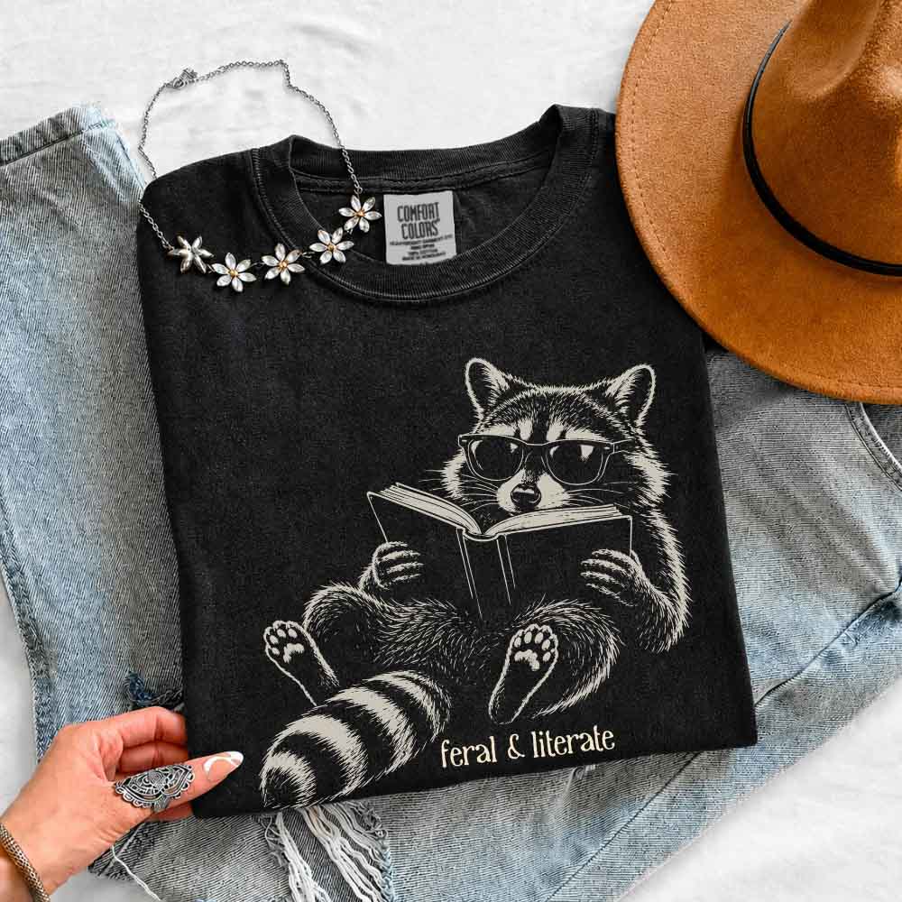 Feral & Literate - Book Lover Tee