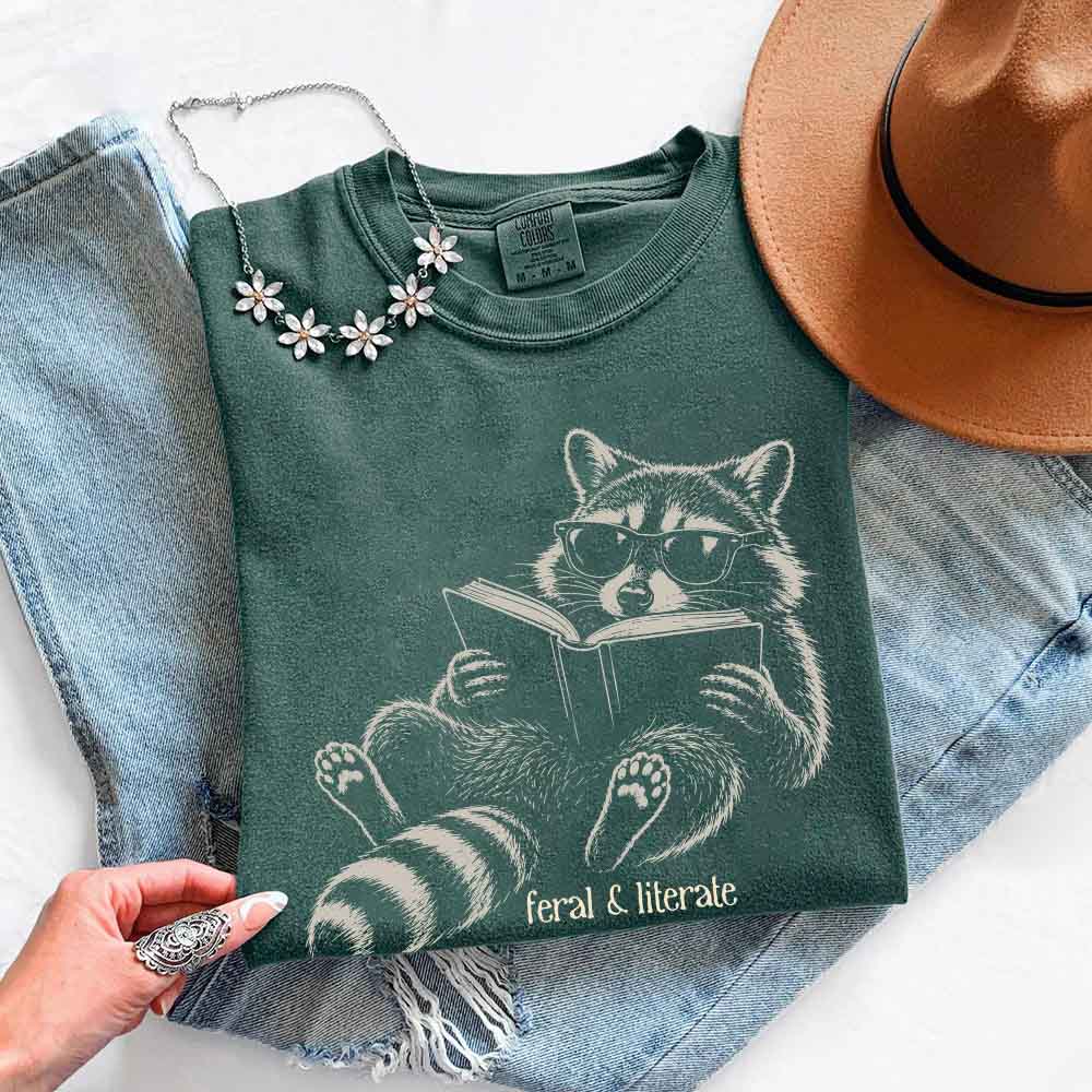 Feral & Literate - Book Lover Tee